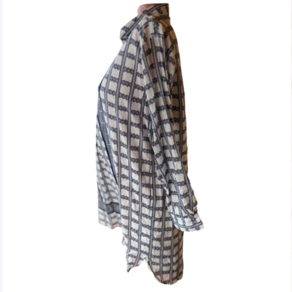 Geometric Pattern Long Sleeve Summer Dress - Picture 3 of 8